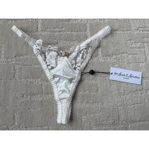 VS For Love & Lemons Chantilly Lace Thong Panty
